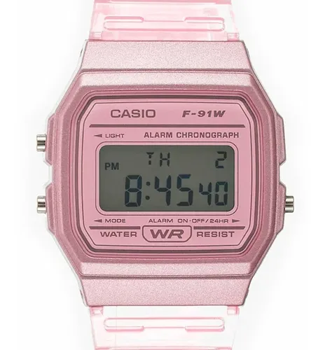 Reloj Mujer Casio F-91ws-4df Rosado - Imagen 2