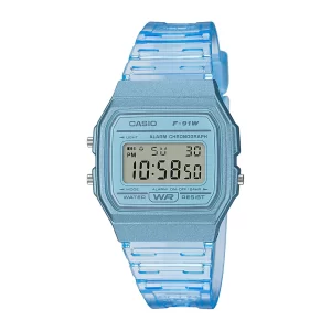 Reloj Unisex Casio F-91ws-2df Celeste