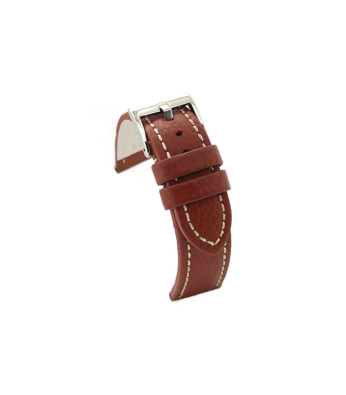 Correa De Reloj Diloy Cuero Vacuno 18 Mm Grabado Bisonte