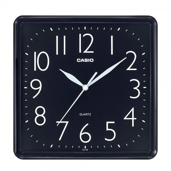 Reloj Casio Mural Pared Negro Iq-06-1df