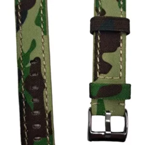 Correas Reloj Diloy Cuero Y Tela 18 Mm camuflaje