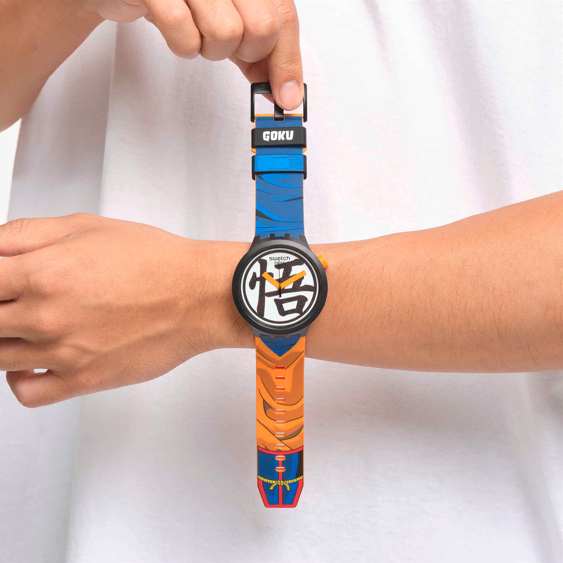 Reloj Swatch X Dragon Ball Z Sb01z101 Goku - Imagen 3