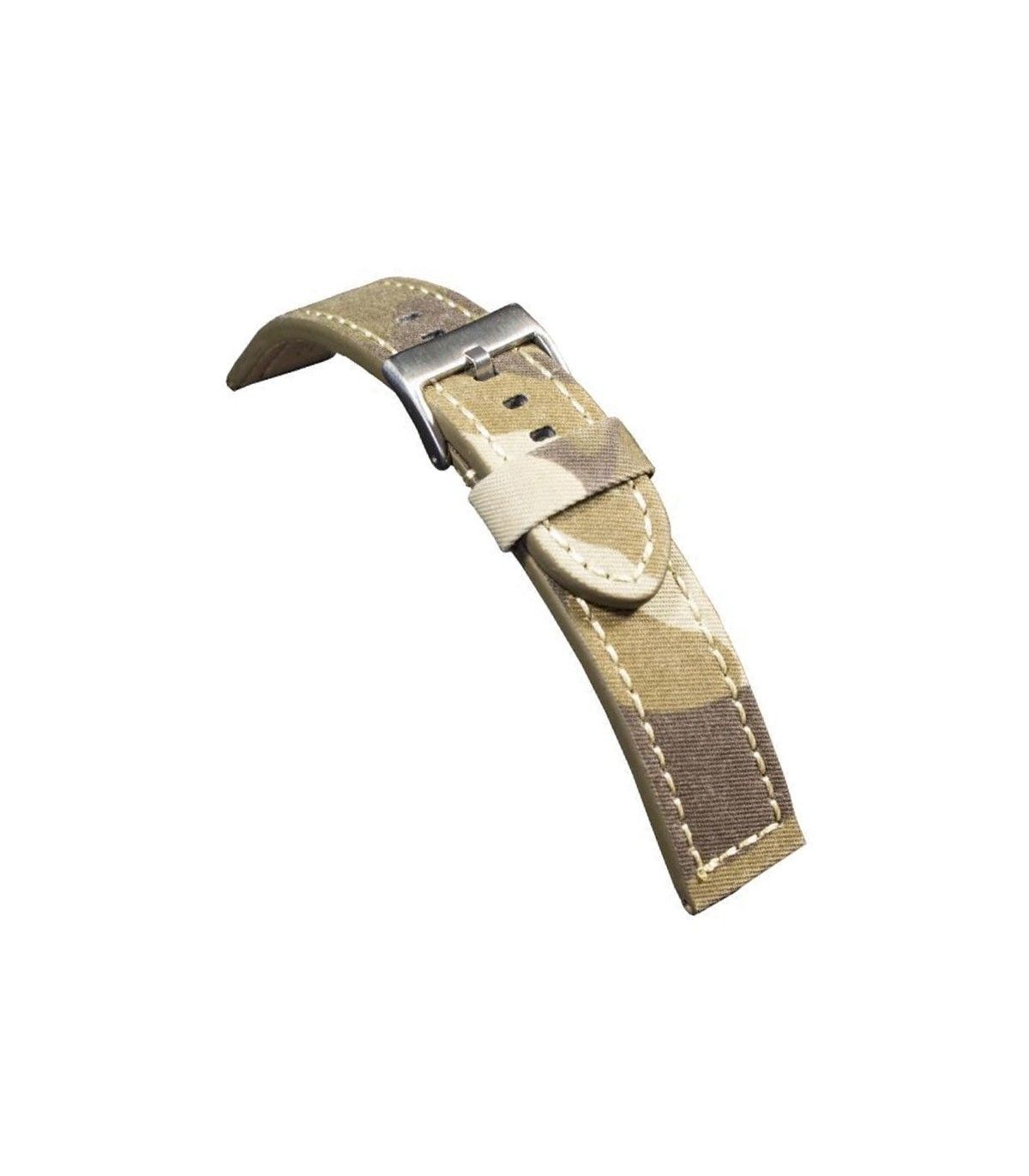 Correas Reloj Diloy Cuero Y Tela 20 Mm camuflaje