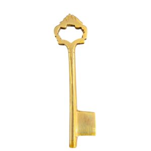 Llave De Latón Ornamental Acabado Antiguo