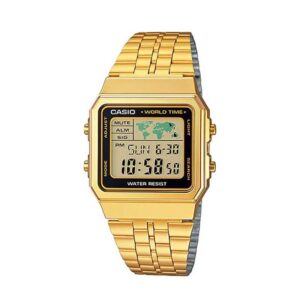 Reloj World Time Casio Vintage Unusex A500WGA-1DF Dorado