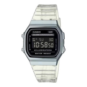 Reloj Casio Vintage Unisex A168XES-1BDF Transparente Pantalla Negativa