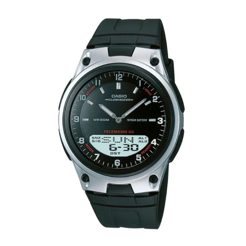 Reloj Casio Análogo-Digital Hombre AW-80-1AVDF Telememo