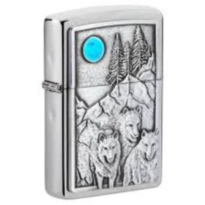 Encendedor Zippo ZP49295 WOLF PACK & MOON EMBLEM