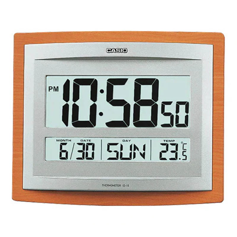 Reloj Casio Id-15-5d Pared Escritorio Termometro Fecha