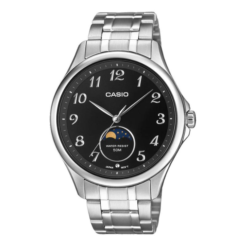 Reloj Casio Análogo MTP-M110D-1AV Moonphase Acero