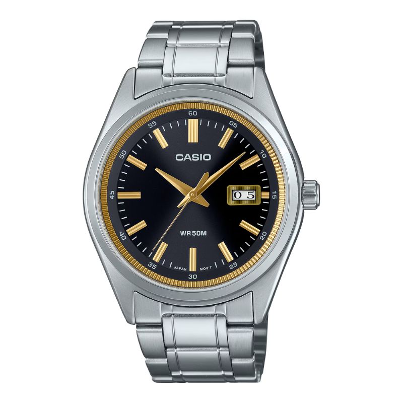 Reloj Casio Standard Analog Stainless Steel Black Dial Quartz MTP-B180D-1A2V Men's Watch