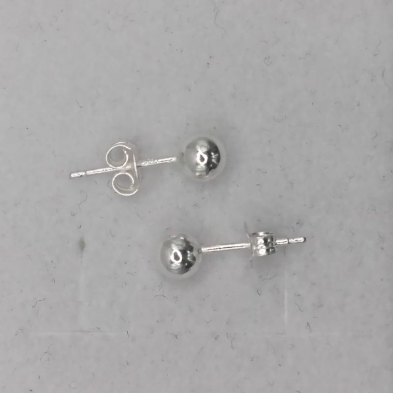 Aro plata fina Bola 5 MM