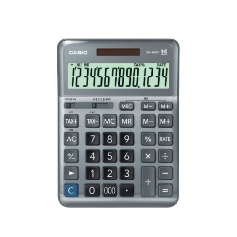 Calculadora De Escritorio Casio Dm-1400f Plateado