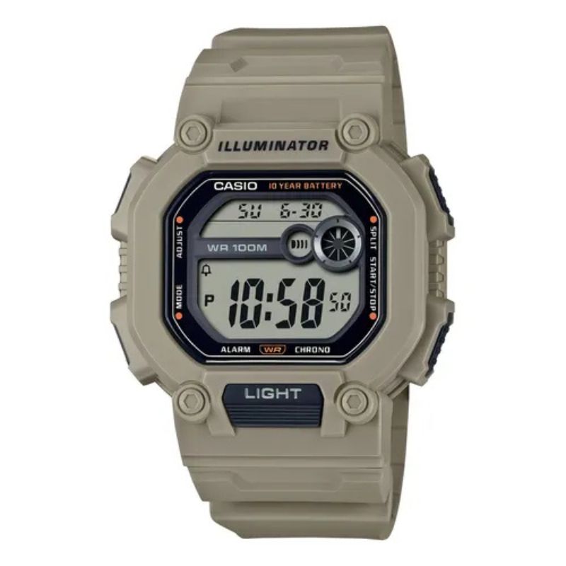 Reloj Hombre Casio W-737hx-5av Correa Extra Larga Luz Led