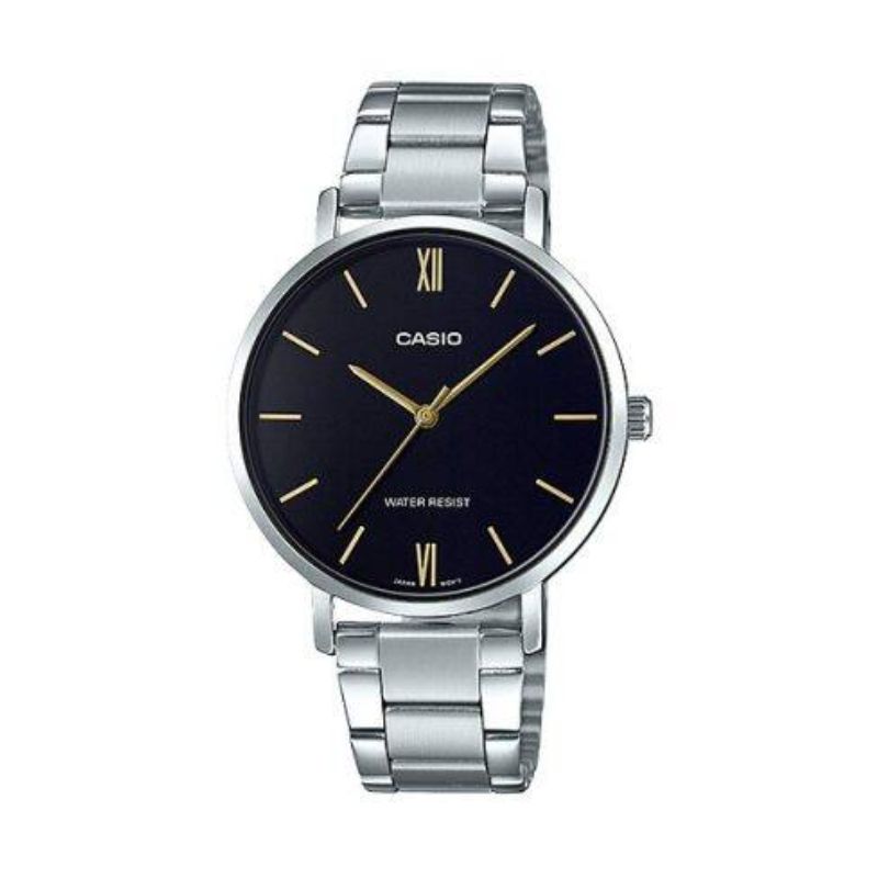Reloj Casio Mujer Análogo Minimalista Plateado LTP-VT01D-1B