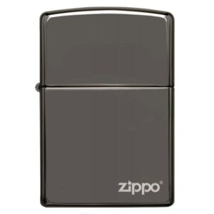 Encendedor Zippo Black Ice Logo Plateado Zp150zl