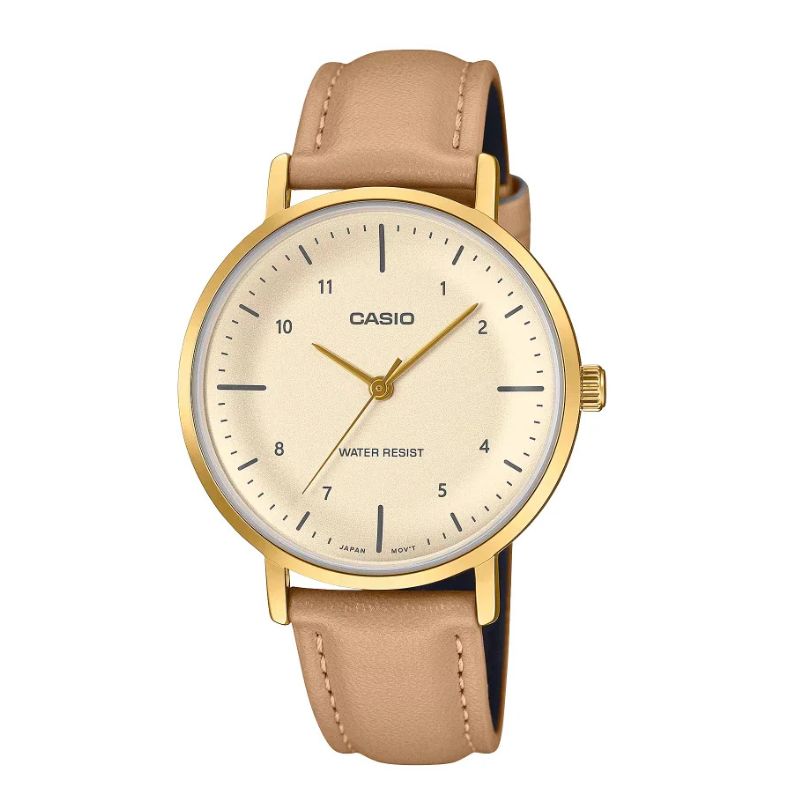 Reloj Casio Análogo LTP-VT03GL-4B Cóncavo Beige