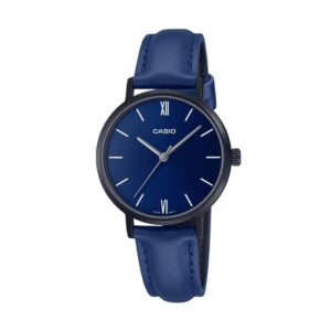 Reloj Casio Clásico Análogo Cuero Azul LTP-VT02BL-2A