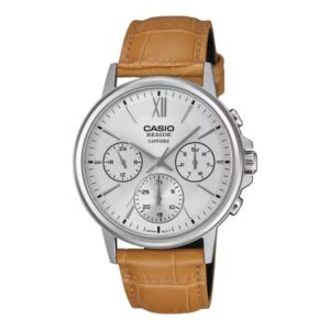 Reloj Casio Hombre Cuero y Cristal Zafiro BMS-300L-5A