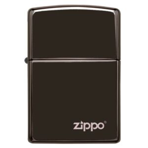 Classic High Polish Black Zippo Logo ZIPPO ZP24756ZL