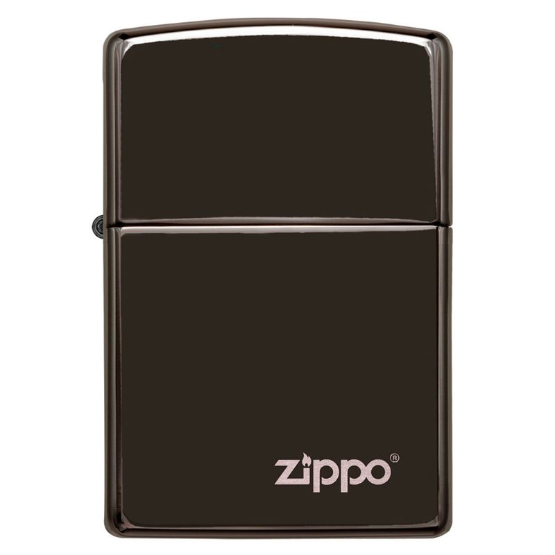 Classic High Polish Black Zippo Logo ZIPPO ZP24756ZL