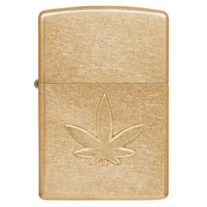 ENCENDEDOR Zippo Stamped Leaf Design Cannabis   ZP49569