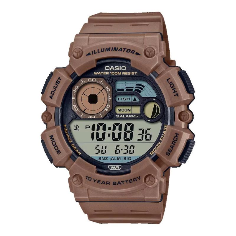 Reloj Casio Vintage Fishing Gear WS-1500H-5AV Café