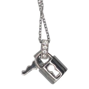 Collar plata Rodio Candado 3423FNSWSH1