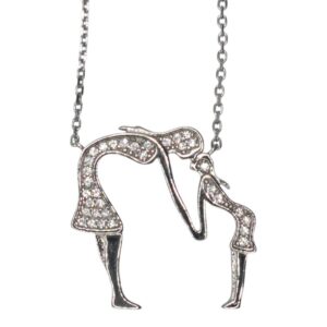 Collar de plata Rodio Mama Hija 10605FNSWSH1