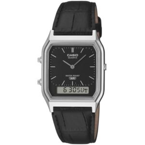 Reloj Casio Vintage AQ-230EL-1A Negro Cuero