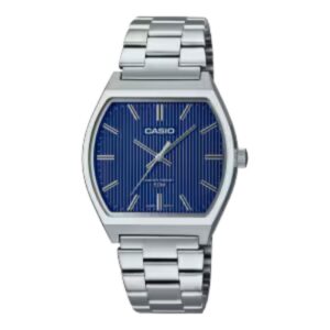 Reloj  Esfera Azul Cuarzo Mtp-b140d-2a Para Hombre