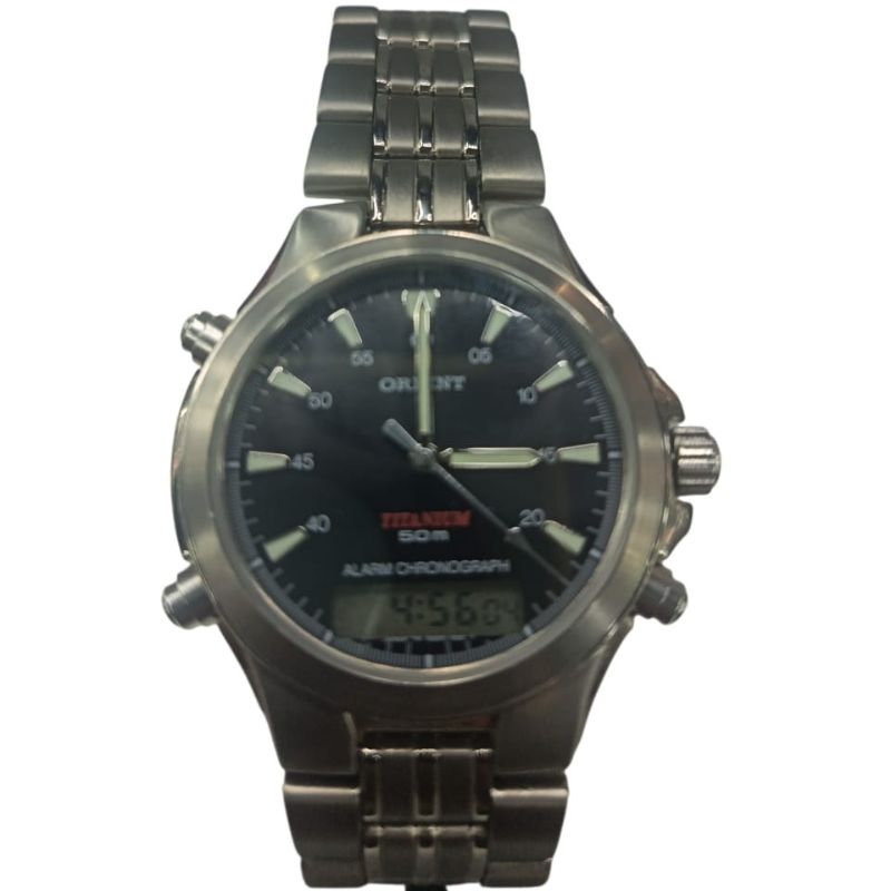 Reloj Orient Analogo Digital Titanium Alarma CGQ00001B0
