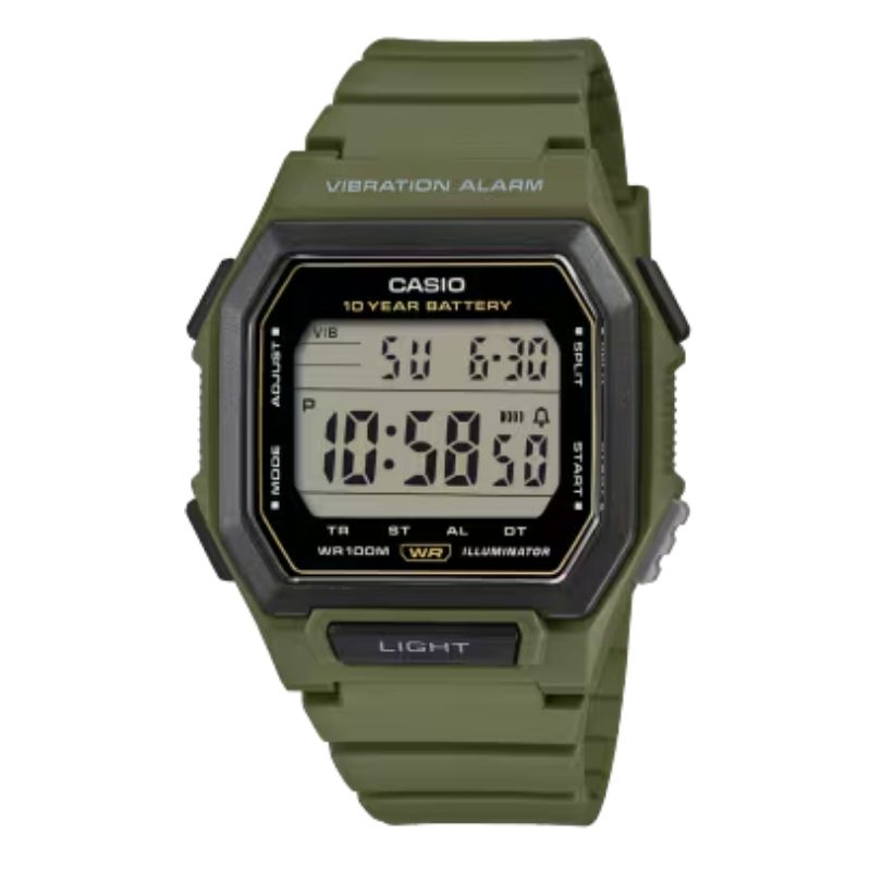 Reloj Casio Vintage Vibration Alarm W-738H-3AV 10 Años de Batería