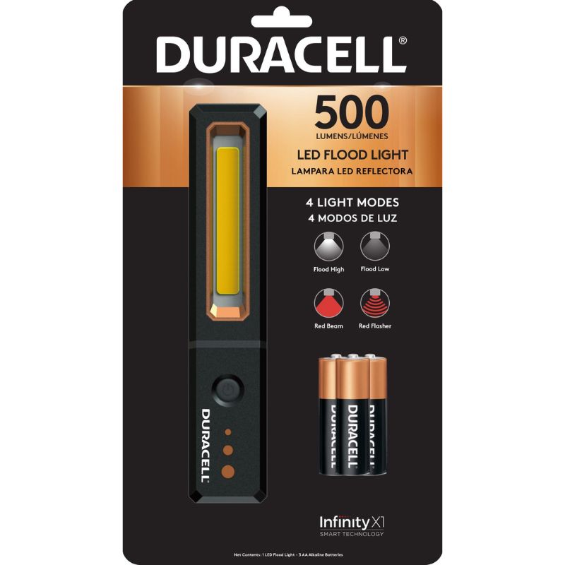 LINTERNA DURACELL LED FLOOD LIGHT 500 LUMEN 8616-DW500