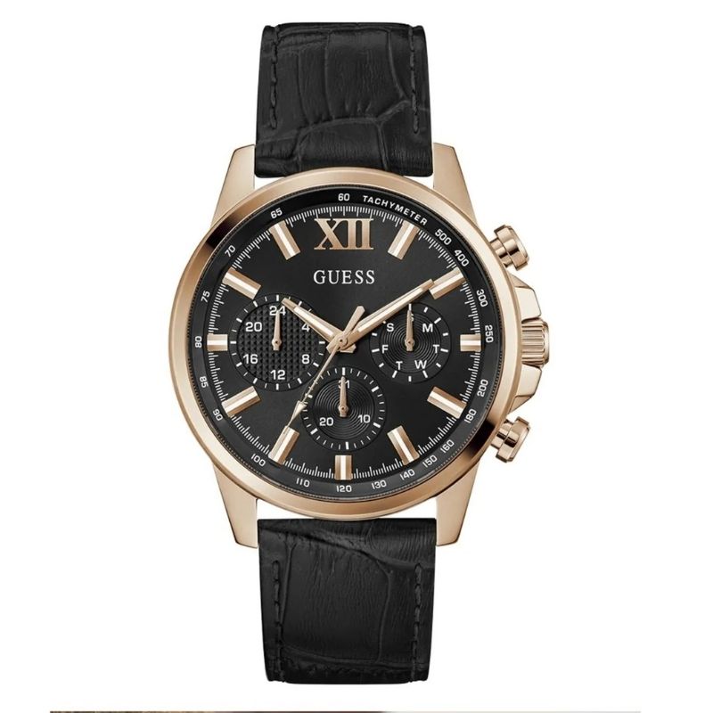 Reloj multifunción negro Guess Walker - GW0901G5