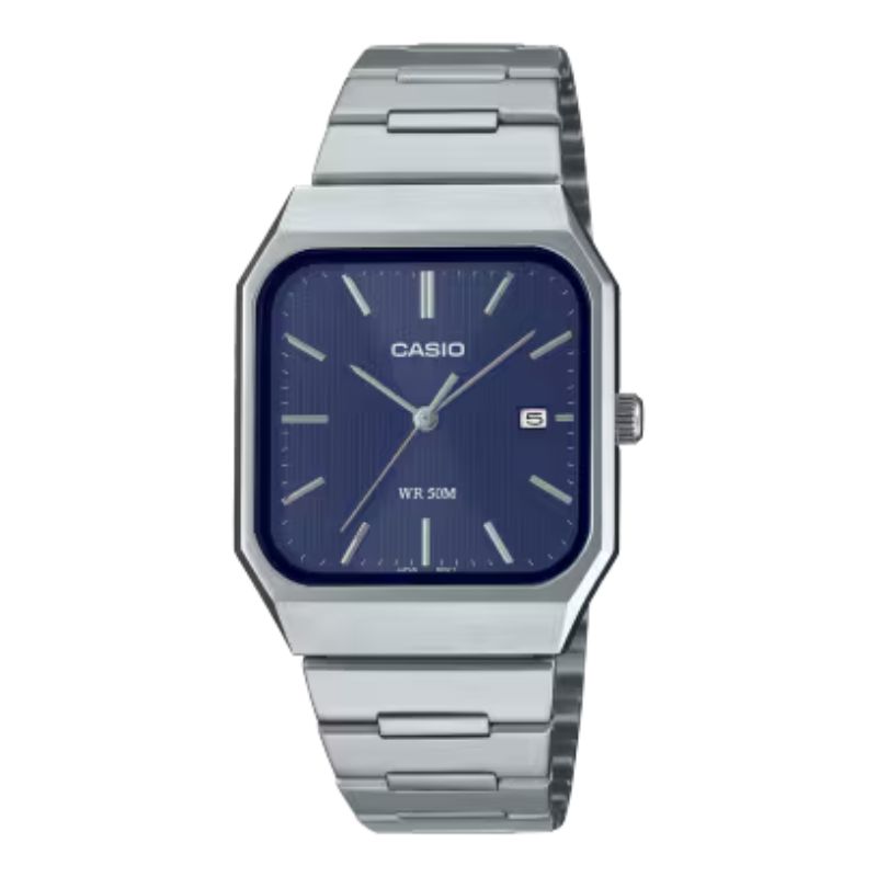 Reloj Casio Tank Análogo MTP-B185D-2A1 Full Acero